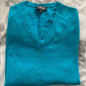 Express men’s merino wool sweater XS Bright Blue